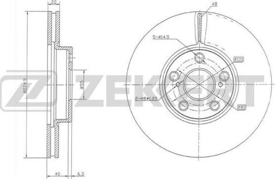 Zekkert BS-5670 - Тормозной диск autospares.lv