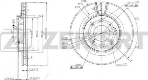 Zekkert BS-5677 - Тормозной диск autospares.lv