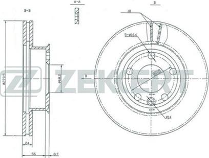 Zekkert BS-5092 - Тормозной диск autospares.lv