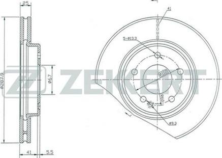 Zekkert BS-5061 - Тормозной диск autospares.lv