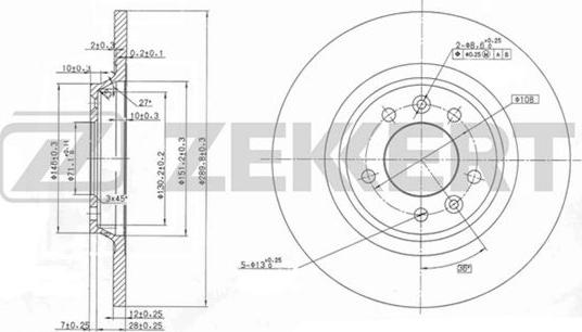 Zekkert BS-5039 - Тормозной диск autospares.lv