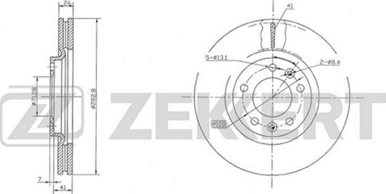 Zekkert BS-5038 - Тормозной диск autospares.lv