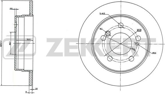 Zekkert BS-5020 - Тормозной диск autospares.lv