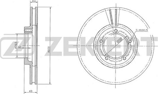 Zekkert BS-5075 - Тормозной диск autospares.lv