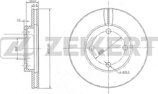 Zekkert BS-5077 - Тормозной диск autospares.lv