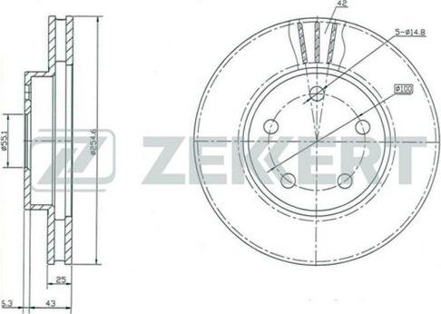 Zekkert BS-5146 - Тормозной диск autospares.lv