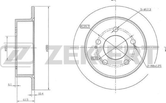 Zekkert BS-5148 - Тормозной диск autospares.lv