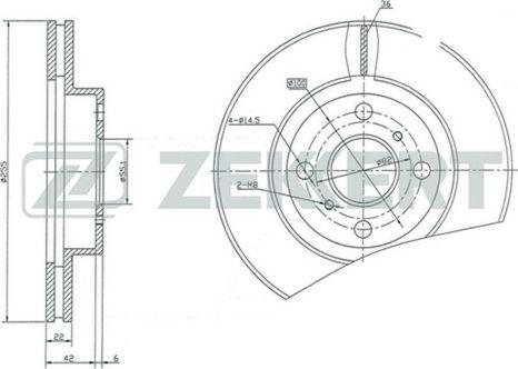 Zekkert BS-5147 - Тормозной диск autospares.lv