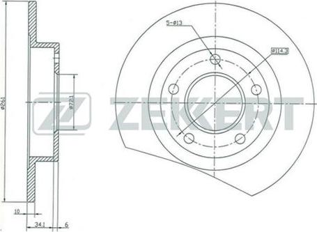 Zekkert BS-5150 - Тормозной диск autospares.lv