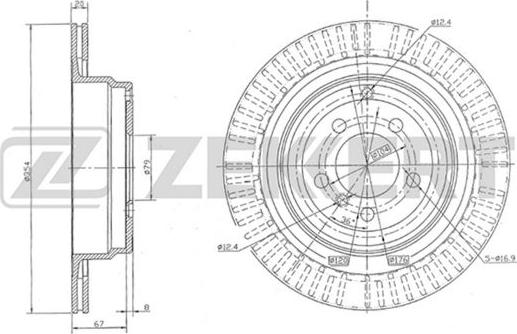 Zekkert BS-5118 - Тормозной диск autospares.lv