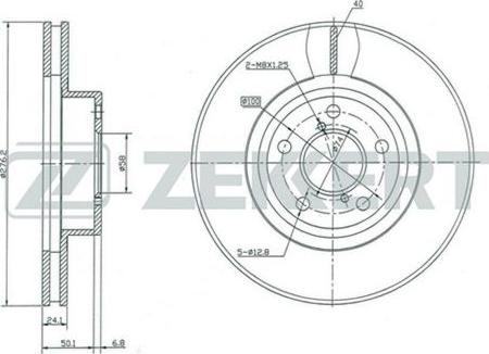 Zekkert BS-5181 - Тормозной диск autospares.lv