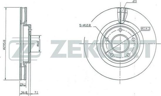 Zekkert BS-5183 - Тормозной диск autospares.lv