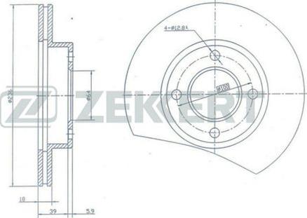 Zekkert BS-5139 - Тормозной диск autospares.lv