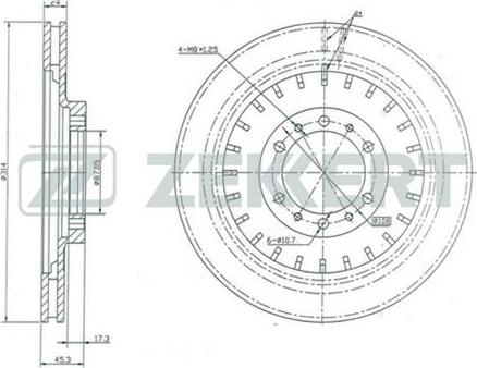 Zekkert BS-5138 - Тормозной диск autospares.lv