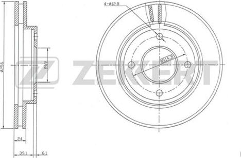 Zekkert BS-5133 - Тормозной диск autospares.lv