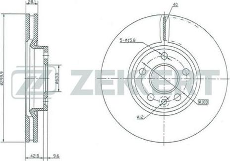 Zekkert BS-5125 - Тормозной диск autospares.lv