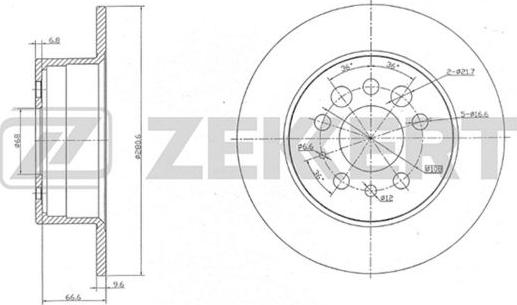 Zekkert BS-5120 - Тормозной диск autospares.lv