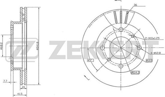 Zekkert BS-5175 - Тормозной диск autospares.lv