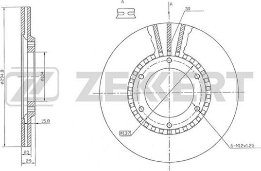Zekkert BS-5178 - Тормозной диск autospares.lv