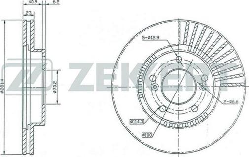 Zekkert BS-5172 - Тормозной диск autospares.lv