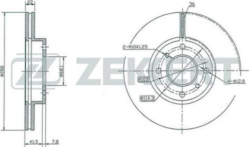 Zekkert BS-5177 - Тормозной диск autospares.lv