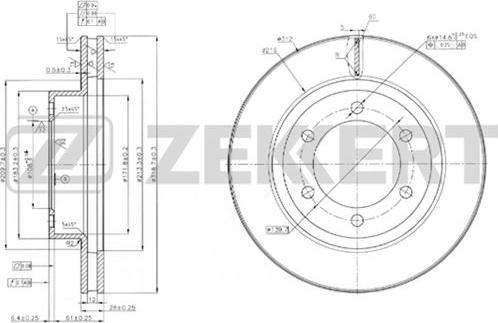 Zekkert BS-5894 - Тормозной диск autospares.lv