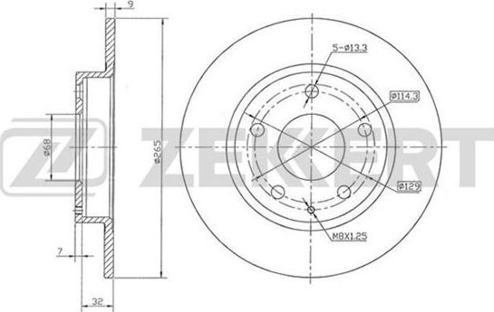 Zekkert BS-5891 - Тормозной диск autospares.lv