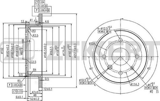 Zekkert BS-5897 - Тормозной диск autospares.lv