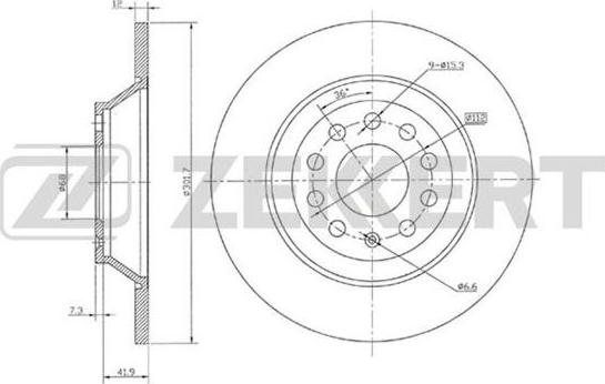 Zekkert BS-5864 - Тормозной диск autospares.lv