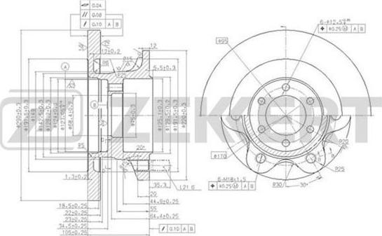 Zekkert BS-5861 - Тормозной диск autospares.lv