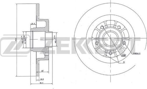 Zekkert BS-5862 - Тормозной диск autospares.lv