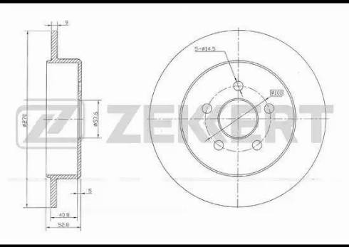 Zekkert BS-5805 - Тормозной диск autospares.lv