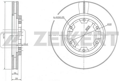 Zekkert BS-5815 - Тормозной диск autospares.lv