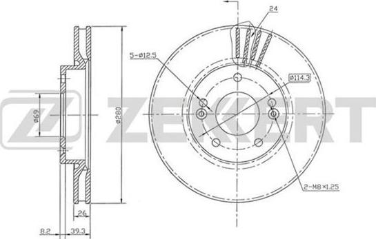 Zekkert BS5882 - Тормозной диск autospares.lv