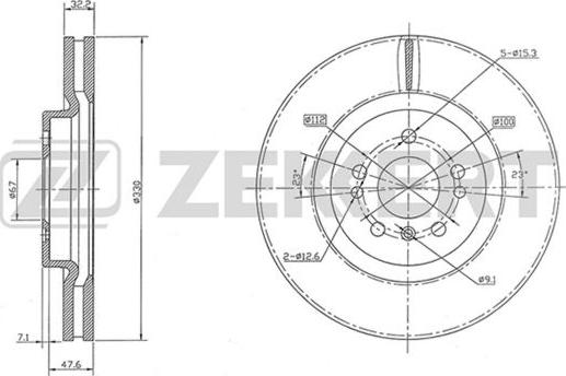 Zekkert BS-5838 - Тормозной диск autospares.lv