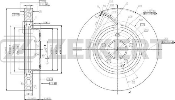 Zekkert BS-5879 - Тормозной диск autospares.lv