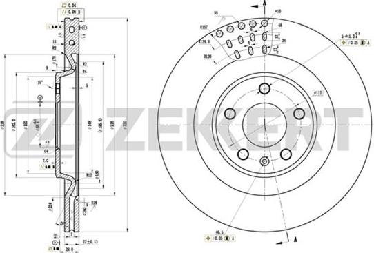 Zekkert BS-5876 - Тормозной диск autospares.lv