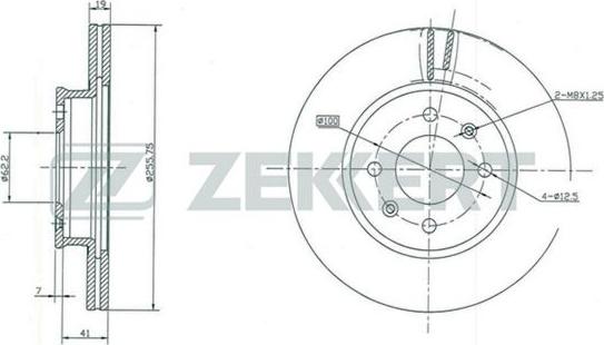 Zekkert BS-5390 - Тормозной диск autospares.lv