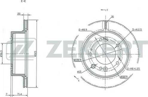 Zekkert BS-5393 - Тормозной диск autospares.lv