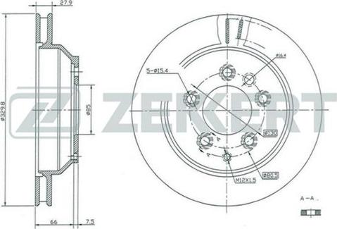 Zekkert BS-5392 - Тормозной диск autospares.lv