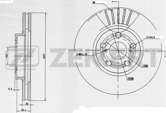 Zekkert BS-5397 - Тормозной диск autospares.lv