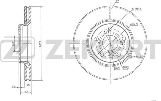 Zekkert BS-5340 - Тормозной диск autospares.lv