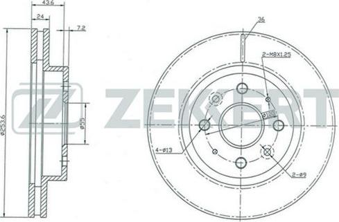 Zekkert BS-5350 - Тормозной диск autospares.lv