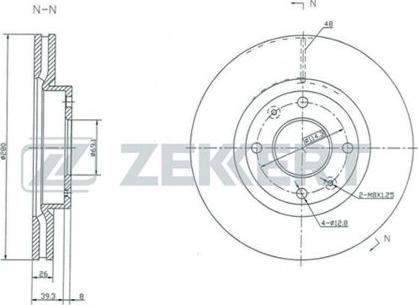 Zekkert BS-5358 - Тормозной диск autospares.lv