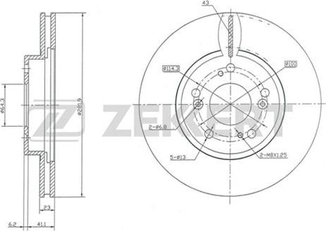 Zekkert BS-5366 - Тормозной диск autospares.lv