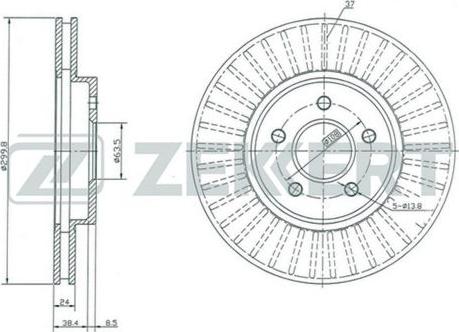 Zekkert BS-5361 - Тормозной диск autospares.lv