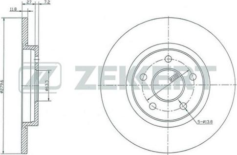 Zekkert BS-5362 - Тормозной диск autospares.lv