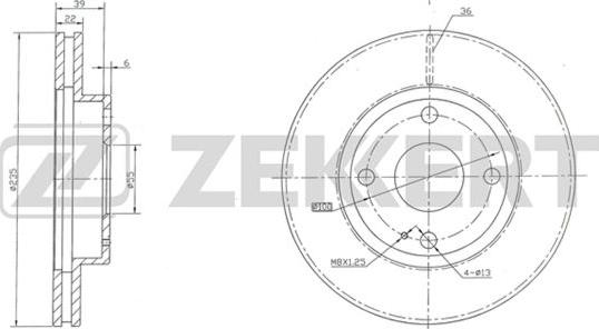 Zekkert BS-5306 - Тормозной диск autospares.lv