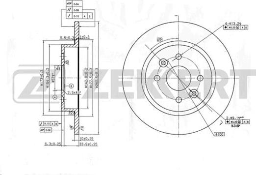 Zekkert BS-5300 - Тормозной диск autospares.lv