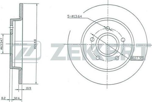 Zekkert BS-5314 - Тормозной диск autospares.lv